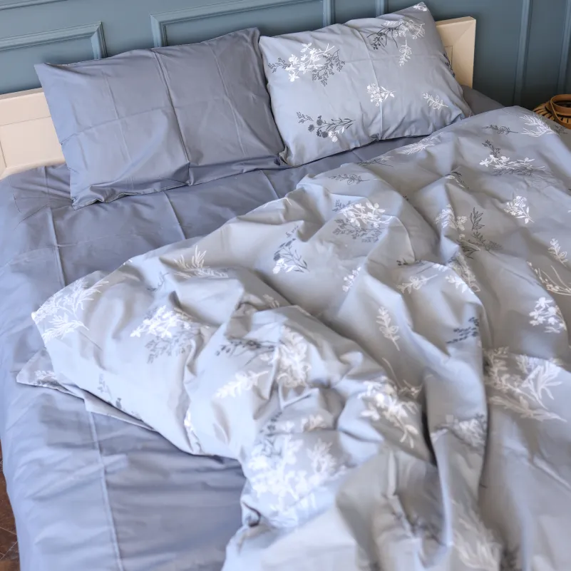 Комплект постільної білизни Бязь 17-0955 Silver Botanica