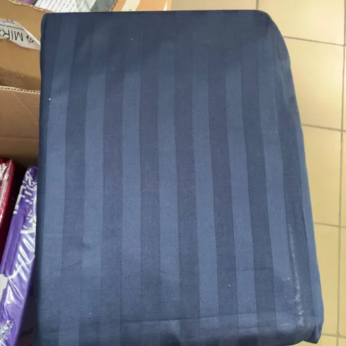 Простирадло на гумці 200*200 - висота 25 см Satin Jacquard Blue sea на гумці УЦІНКА  - 2