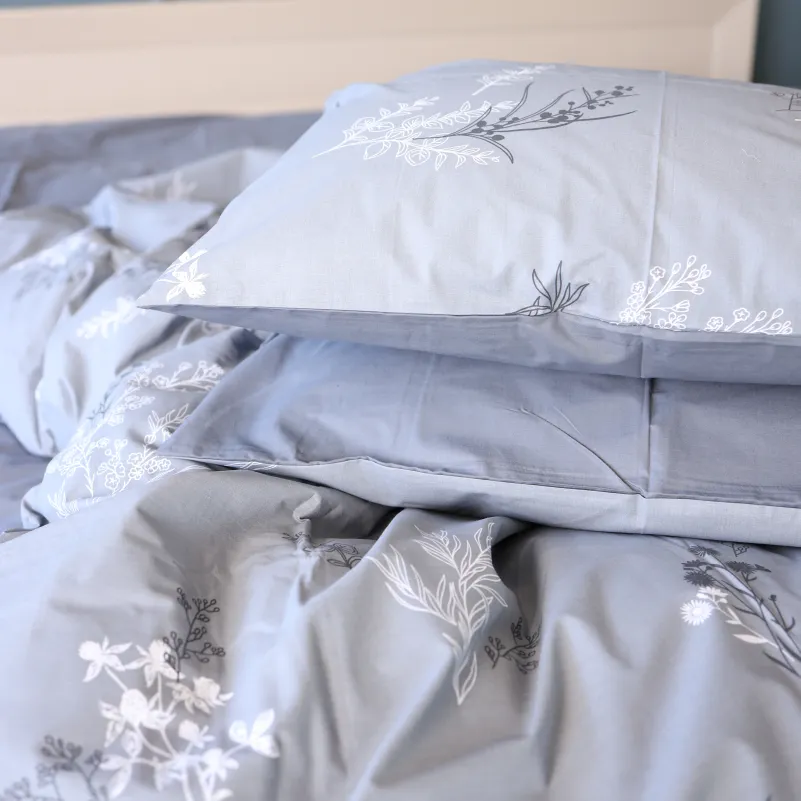 Наволочка Бязь 17-0955 Silver Botanica