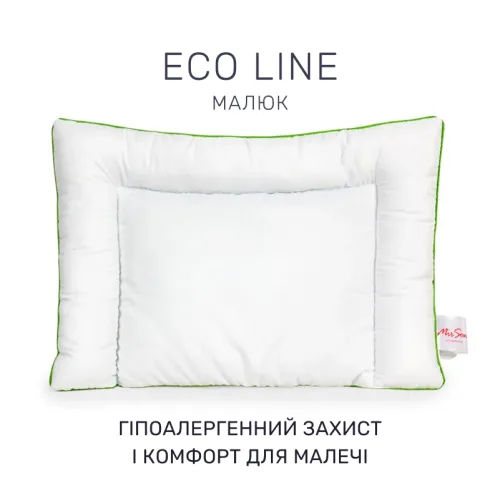 Подушка антиалергенна Ecо Малюк №2780-4 Eco-Soft мікросатин (м'яка) - 2