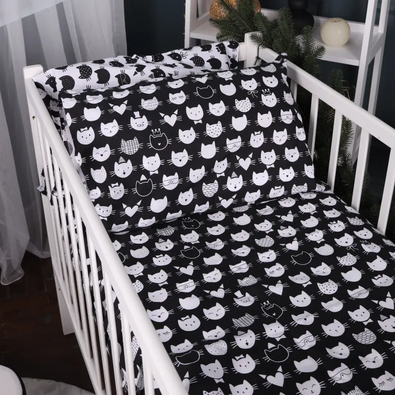 Комплект постельного белья Бязь LITTLE KIDS 17-0673 Monochrome Meows - 4