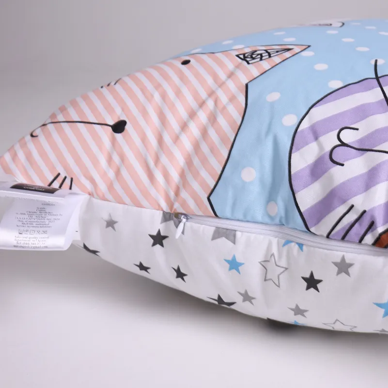 Набор антиаллергенных- 2 (Eco-Soft) №4034-2 Сolor Fun Line (чехол бязь 100%) Whales средние - 3