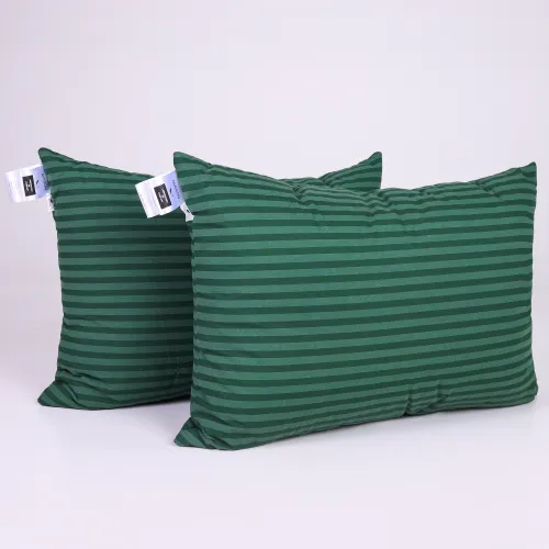 Набор подушек №0107-4 Сolor Fun Line 17-0612 Stripe Emerald з евкаліптовим волокном (средние) - 1