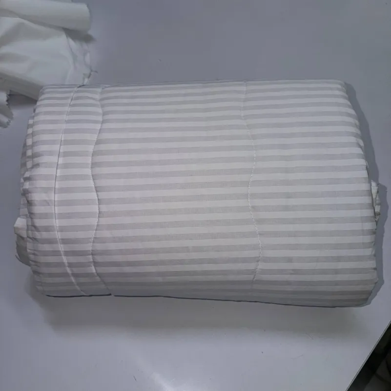 (1,5-100) Ковдра антиалергенна літо №178 Сolor Fun Line 17-0605 Stripe White Tencel (2шт наволочки в подарунок) УЦІНКА - 1
