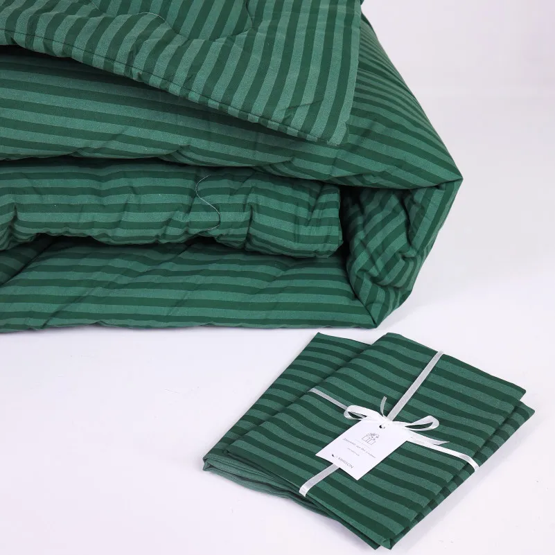Ковдра бамбукова №132-2 Сolor Fun Line 17-0612 Stripe Emerald Bamboo (2шт наволочки в подарунок) - 4