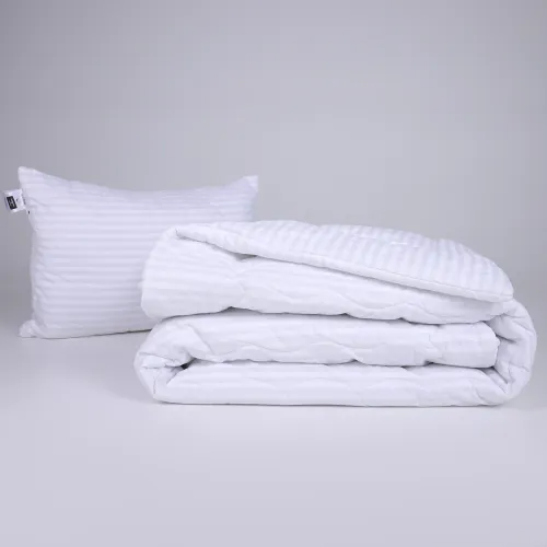 Ковдра антиалергенна №180-3 Сolor Fun Line 17-0605 Stripe White Tencel (2шт наволочки в подарунок) - 3