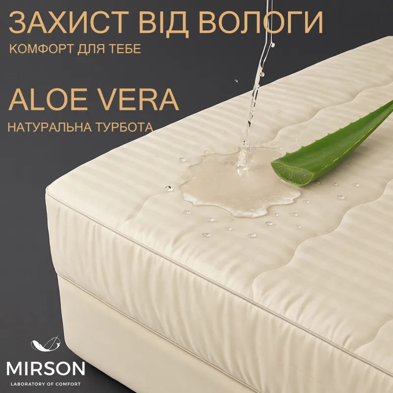 Наматрацник №249/2 Carmela Woollen Aloe Vera(водонепроникний на гумці по периметру) УЦІНКА