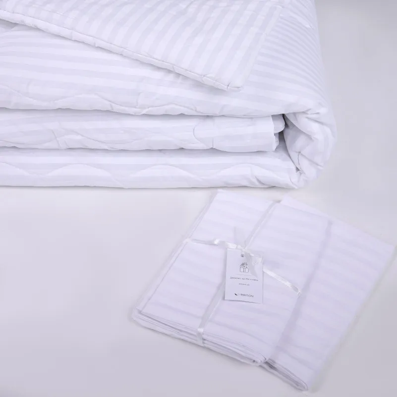 Ковдра бамбукова №186-2 Сolor Fun Line 17-0605 Stripe White Bamboo (2шт наволочки в подарунок) - 3