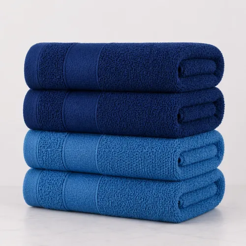 Набор банных полотенец 4 шт (40×70) №5230 Elite SoftNess Sapphire