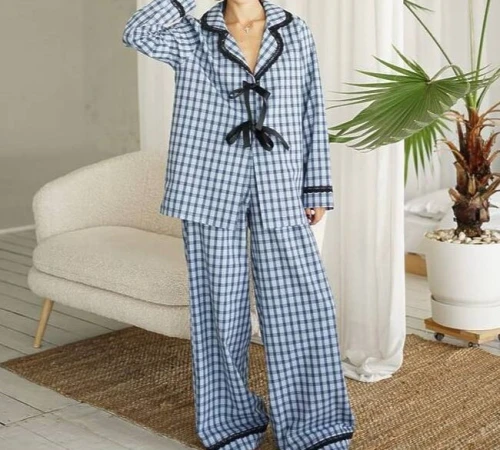 Пижама женская байка с кружевом "Lace"