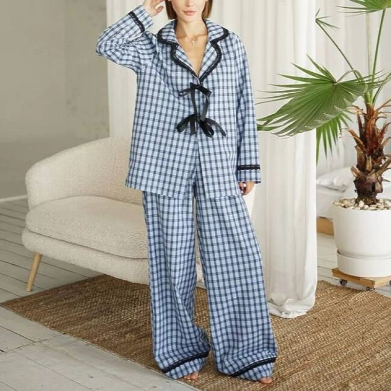 Пижама женская байка с кружевом "Lace"