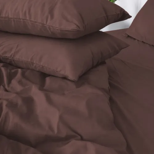 Комплект постільної білизни Satin Premium 0210 Cacao Active - 1