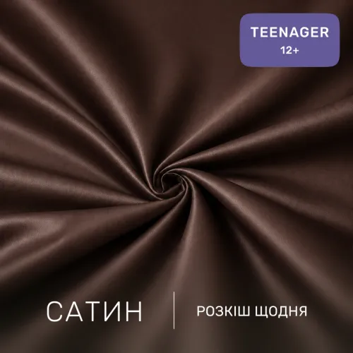 Комплект постільної білизни TEENAGER  Satin Premium 0210 Cacao Active - 2