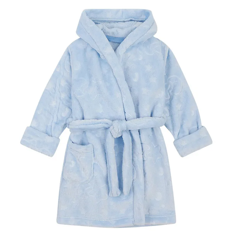  Халат детский утепленный "Snuggle Star" stars on blue