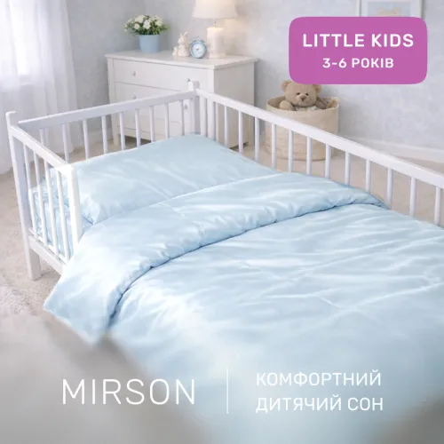 Комплект постельного белья Сатин LITTLE KIDS 0842 Light Blue - 4