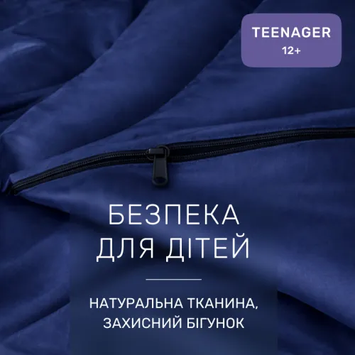 Комплект постільної білизни Сатин TEENAGER Satin Stripe 30-0021 Dark Blue - 3
