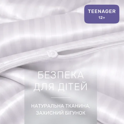 Комплект постельного белья Сатин TEENAGER Satin Stripe 30-0001 White - 3