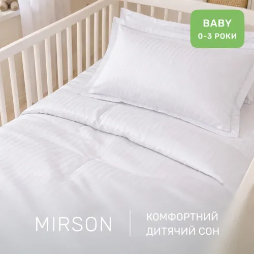 Комплект постельного белья Сатин BABY Satin Stripe 30-0001 White - 4