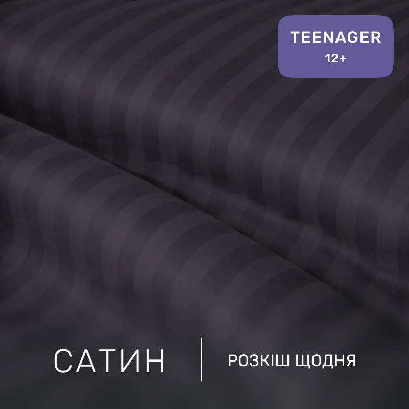 Комплект постельного белья Сатин TEENAGER Satin Jacquard "Graphite" - 1