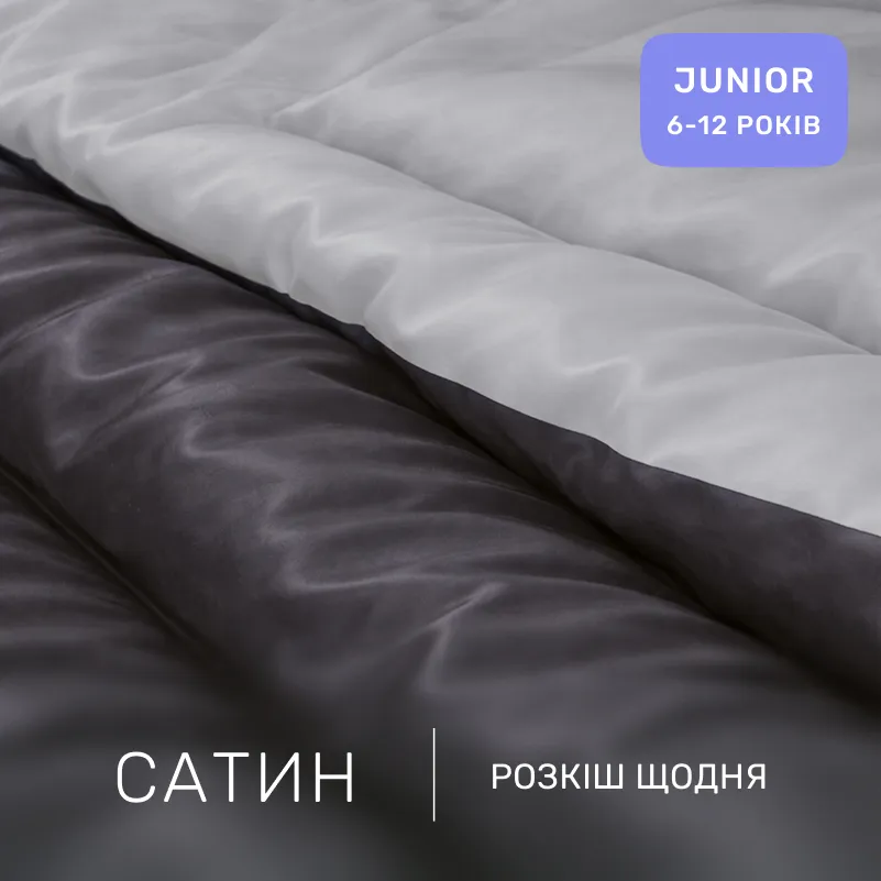 Комплект постельного белья Сатин JUNIOR Smoke 0251+0240 - 1