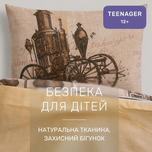 Комплект постельного белья Ranforce Elite TEENAGER 17-0376 Bordeaux - 3