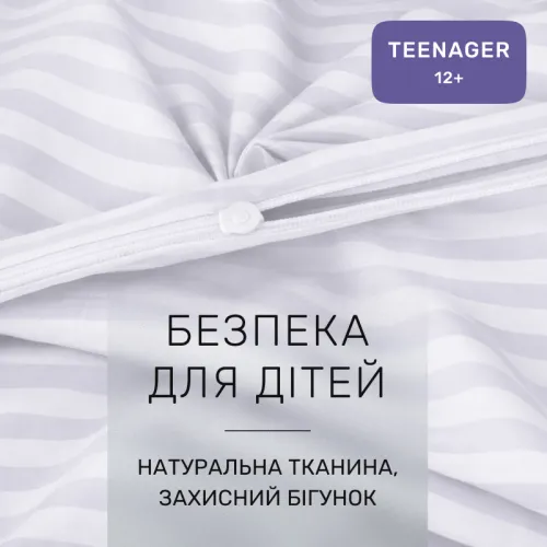 Комплект постельного белья Ranforce Elite TEENAGER 17-0600 Stripe White Gray - 3