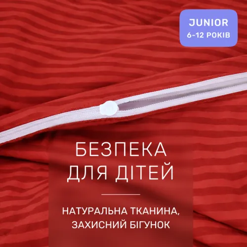 Комплект постельного белья Ranforce Elite JUNIOR 17-0608 Stripe Red - 3