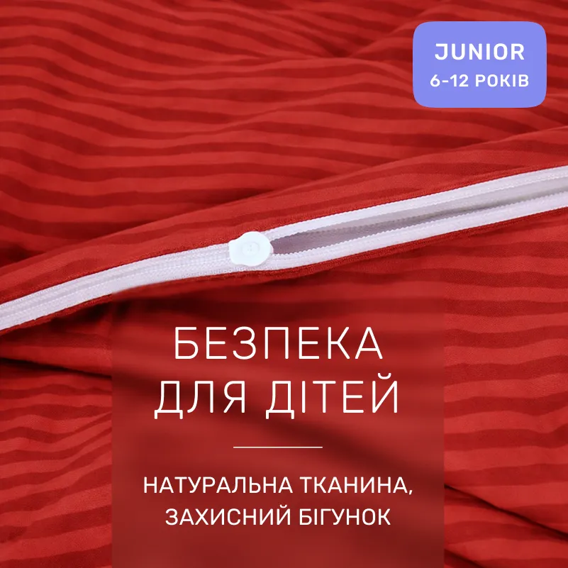Комплект постельного белья  Бязь JUNIOR 17-0608 Stripe Red - 2