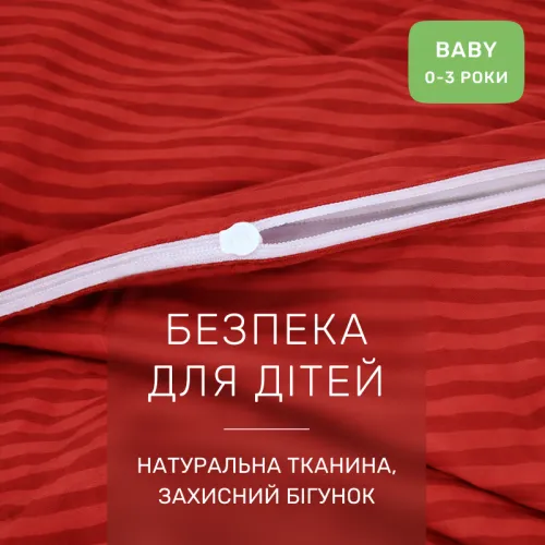 Комплект постельного белья Бязь BABY 17-0608 Stripe Red - 3