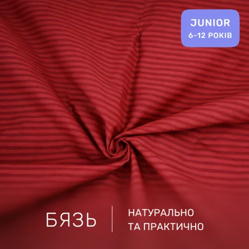 Комплект постельного белья  Бязь JUNIOR 17-0608 Stripe Red - 2