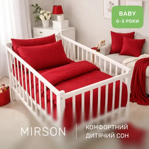 Комплект постельного белья Бязь BABY 17-0608 Stripe Red - 4