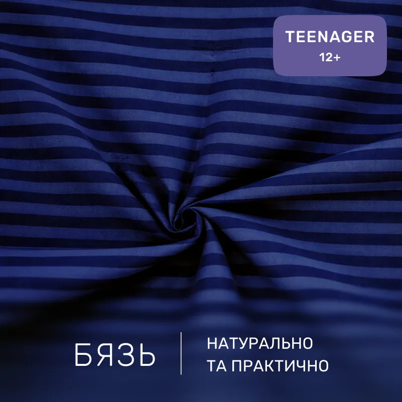 Комплект постельного белья Бязь TEENAGER 17-0609 Stripe Blue - 1