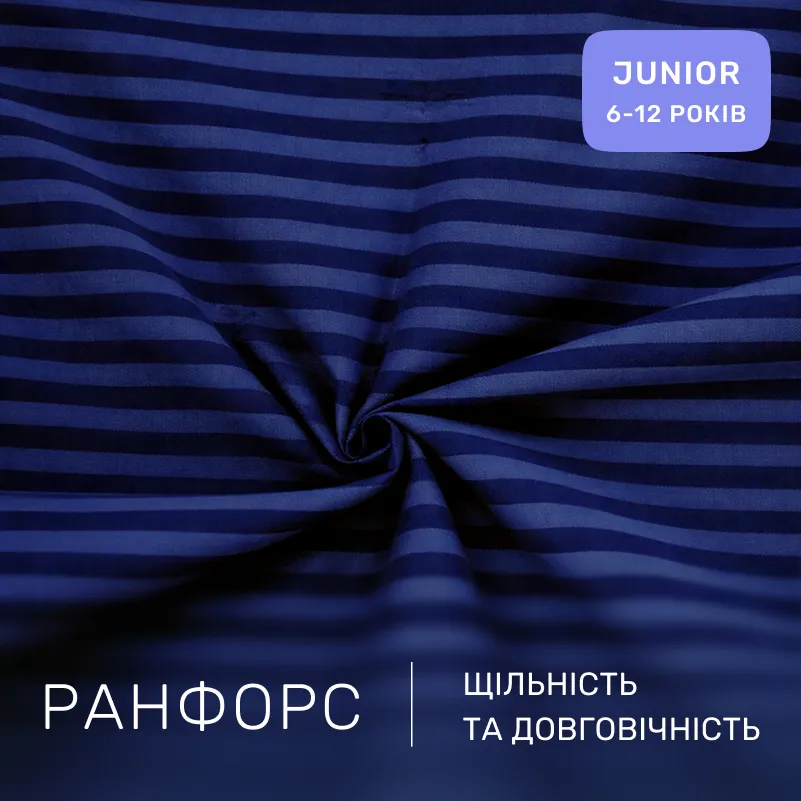 Комплект постельного белья Ranforce Elite JUNIOR 17-0609 Stripe Blue - 1
