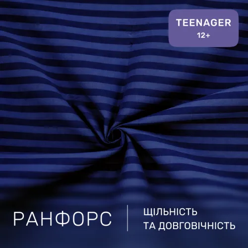 Комплект постельного белья Ranforce Elite TEENAGER 17-0609 Stripe Blue - 2