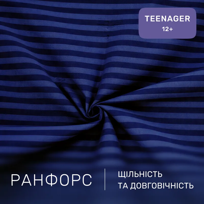 Комплект постельного белья Ranforce Elite TEENAGER 17-0609 Stripe Blue - 1