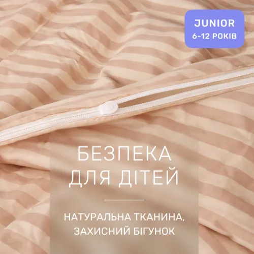 Комплект постельного белья Ranforce Elite JUNIOR 17-0610 Stripe Light Brown - 3