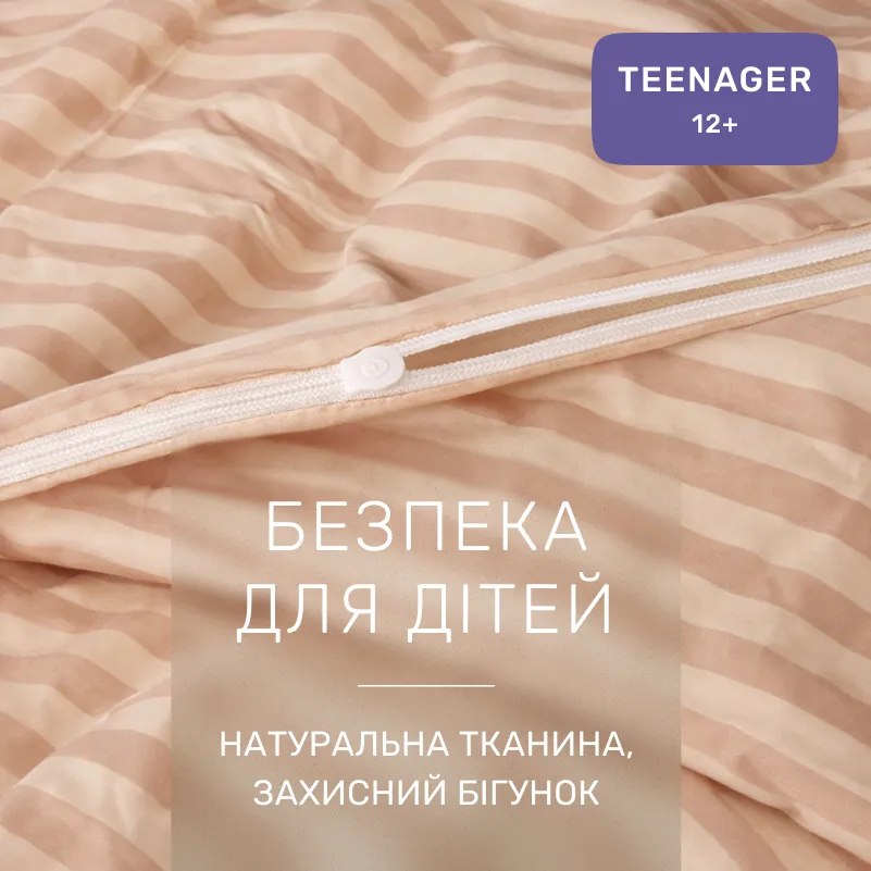 Комплект постельного белья Ranforce Elite TEENAGER 17-0610 Stripe Light Brown - 2