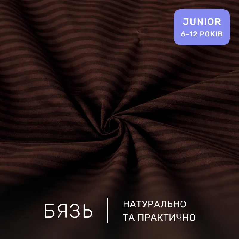 Комплект постельного белья  Бязь JUNIOR 17-0617 Stripe Brown - 1