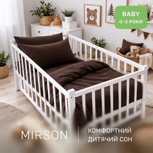 Комплект постельного белья Бязь BABY 17-0617 Stripe Brown - 4