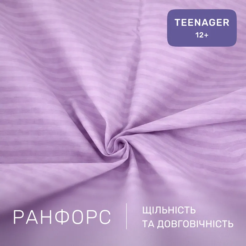 Комплект постельного белья Ranforce Elite TEENAGER 17-0618 Stripe Purple - 1