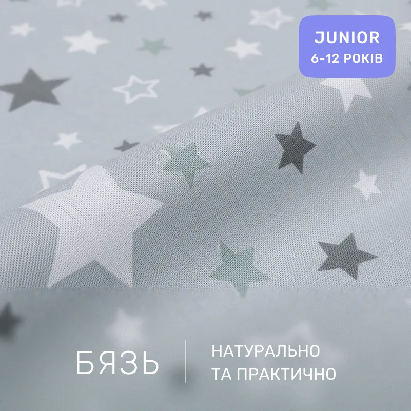 Комплект постільної білизни Бязь JUNIOR 17-0660 Gray sky - 1