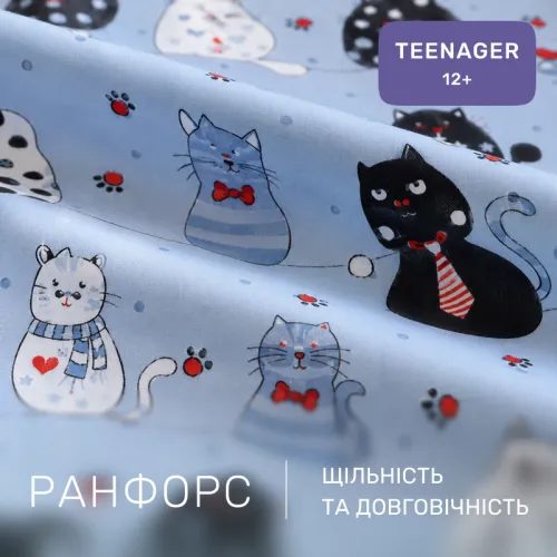 Комплект постельного белья Ranforce Elite TEENAGER 17-0671 With Love, Cats - 2