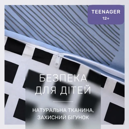 Комплект постельного белья Ranforce Elite TEENAGER 17-0748 Circles in Checks - 3