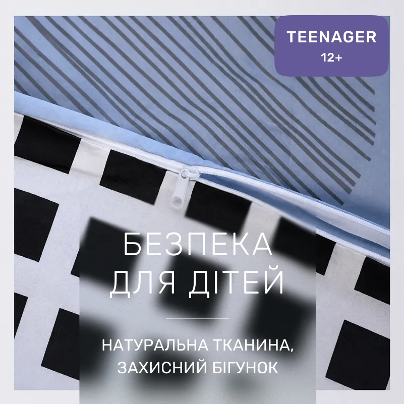 Комплект постільної білизни Ranforce Elite TEENAGER 17-0748 Circles in Checks - 2