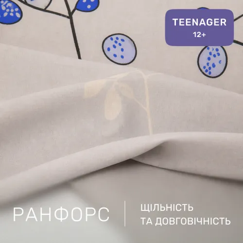 Комплект постельного белья Ranforce Elite TEENAGER 17-0749 Grey Garden - 2