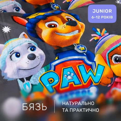Комплект постельного белья Бязь JUNIOR 17-0795 Paw Patrol Winter gray - 2