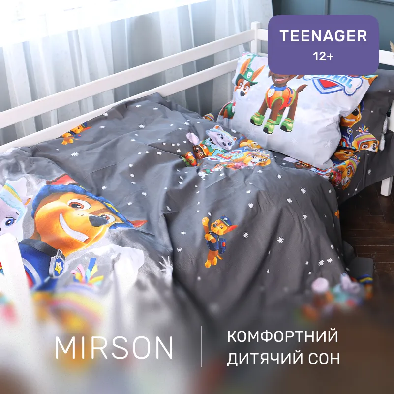 Комплект постельного белья Бязь TEENAGER 17-0795 Paw Patrol Winter gray - 3