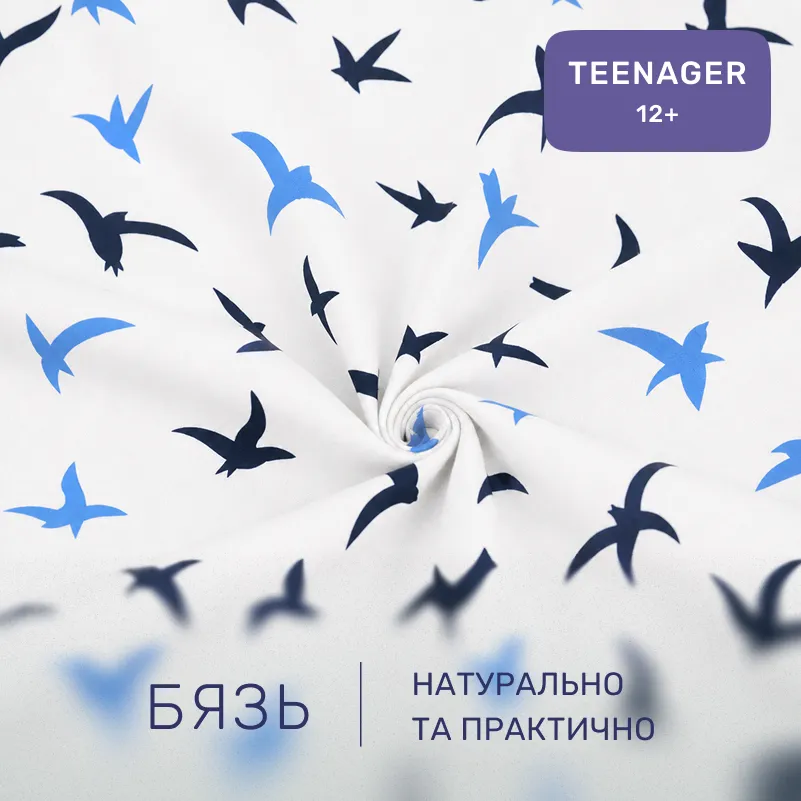 Комплект постельного белья Бязь TEENAGER 17-0825 Flying birds blue - 1