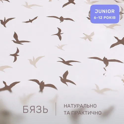 Комплект постельного белья Бязь JUNIOR 17-0826 Flying birds brown - 2