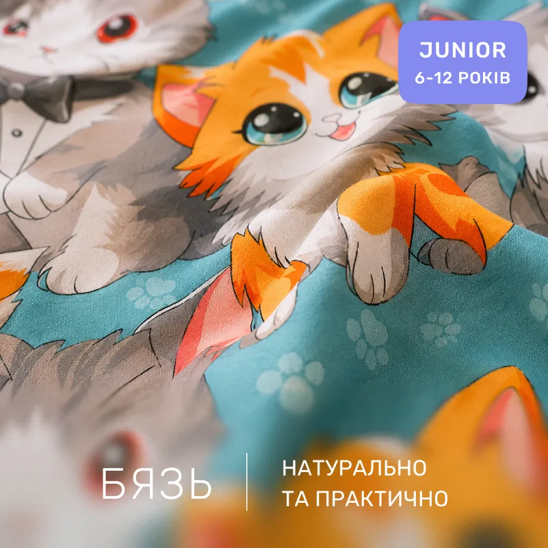 Комплект постельного белья Бязь JUNIOR 17-0969 Dapper Cats - 1